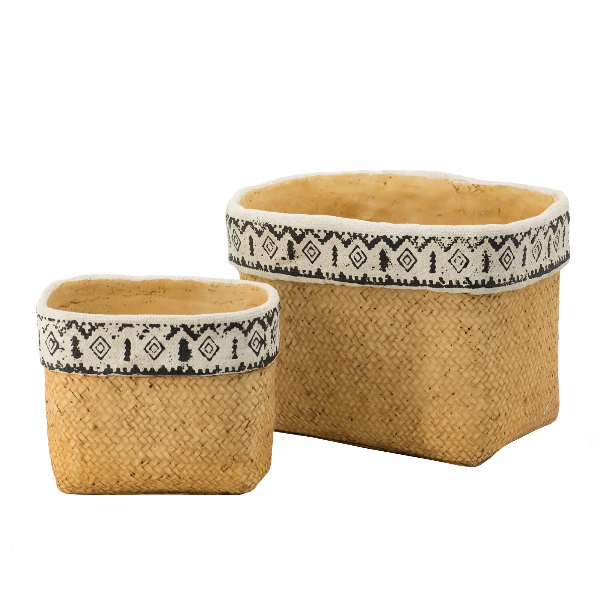 Artekko Artekko Knitt Κασπώ Τσιμεντένιο Μπεζ (18.5x14x15)cm Σετ/2 D9061