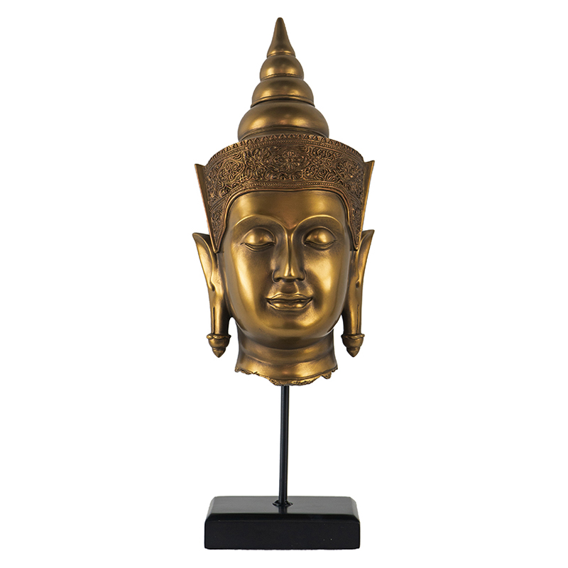 Artekko Artekko Buddha Διακοσμητικός Επιτραπέζιος Βούδας με Βάση Ρητίνη Χρυσό (17.8x19x50)cm EL78979