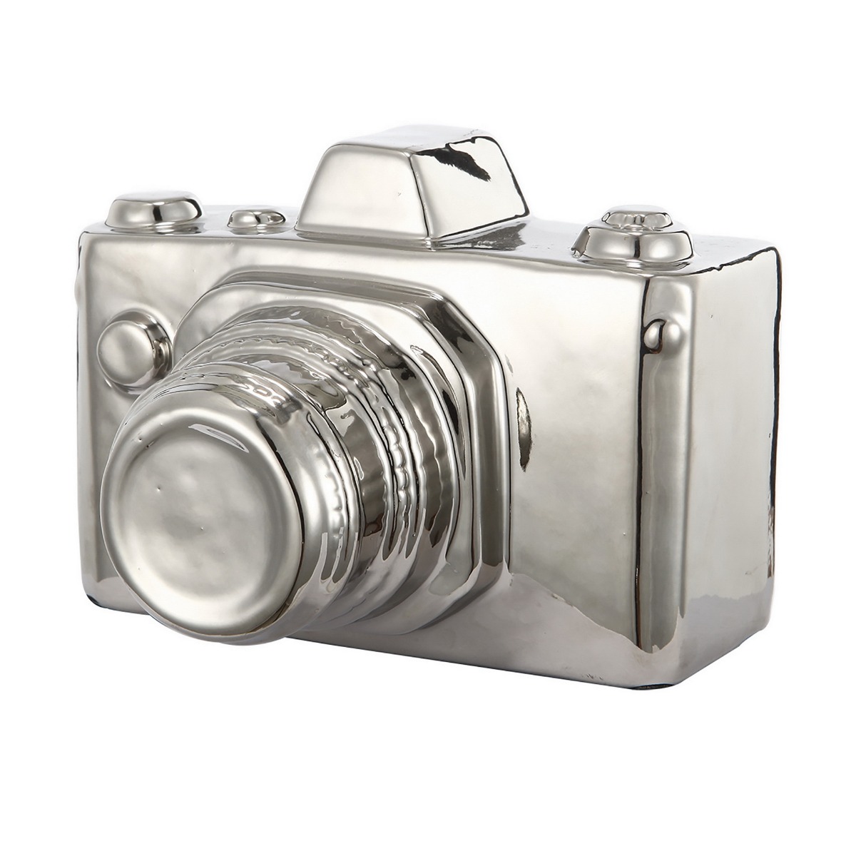 Artekko Artekko Camera Διακοσμητική Φωτογραφική Μηχανή Κεραμική Ασημί (16x13x11)cm JC0125-SILV