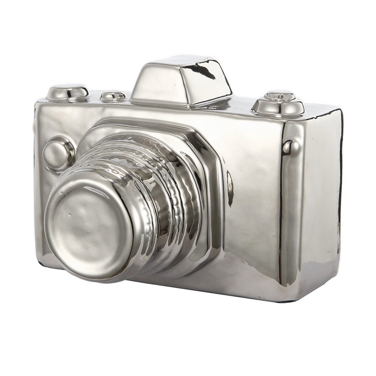 Artekko Artekko Camera Διακοσμητική Φωτογραφική Μηχανή Κεραμική Ασημί (16x13x11)cm JC0125-SILV