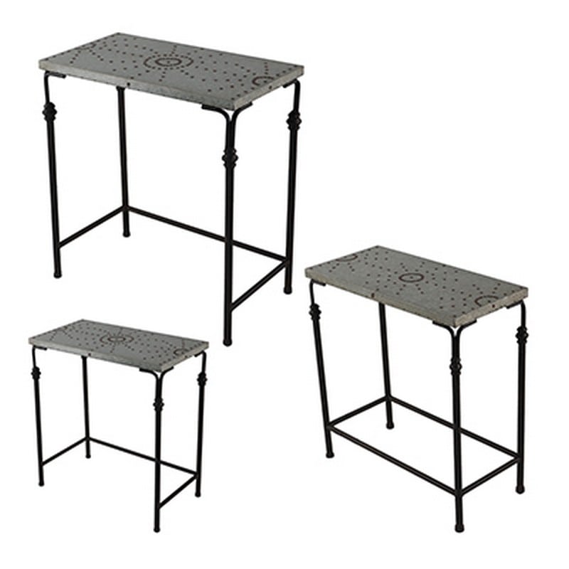 Artekko Artekko Zrils Μεταλλικές Ανθοστήλες Σετ 3 Τεμαχίων SA80121-DS