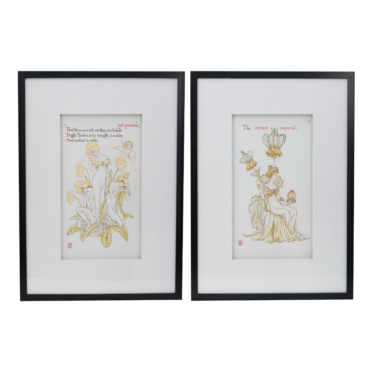 Artekko Artekko Botanical Πίνακας με Κορνίζα Πλαστικό Γυαλί Μαύρο Λευκό (50x3x70)cm Σετ/2 SM78455