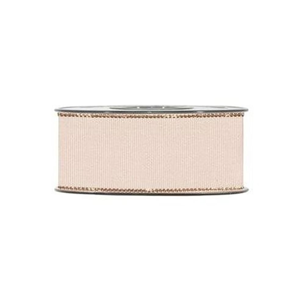ΚΟΡΔΕΛΑ 40MM X 20M GROS GRAIN GOLD LINE ΜΠΕΖ