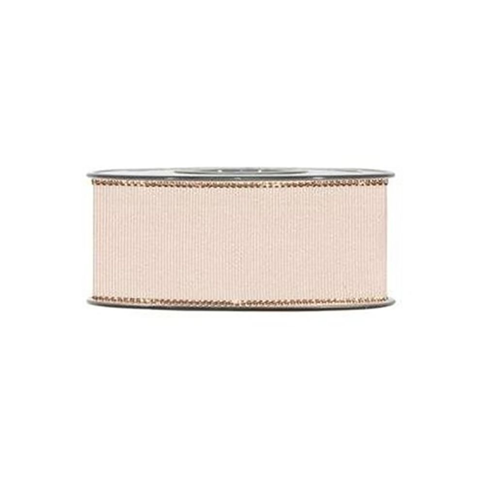 ΚΟΡΔΕΛΑ  40MM X 20M GROS GRAIN GOLD LINE ΜΠΕΖ