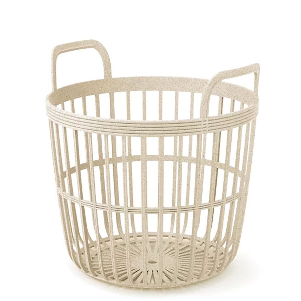 ZOE BASKET ECO WOOD ΚΡΕΜ ΠΛΑΣΤΙΚΟ ΚΑΛΑΘΙ Φ45Χ44ΕΚ