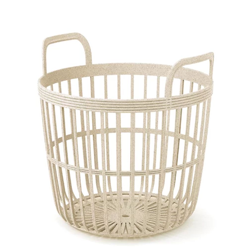 ZOE BASKET ECO WOOD ΚΡΕΜ ΠΛΑΣΤΙΚΟ ΚΑΛΑΘΙ Φ45Χ44ΕΚ