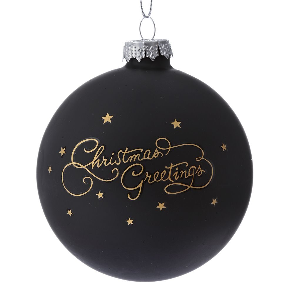 ΣΕΤ 6 ΜΑΥΡΗ ΓΥΑΛΙΝΗ ΜΠΑΛΛΑ 8ΕΚ CHRISTMAS GREETINGS