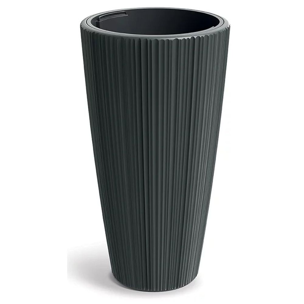 ORO ROUND ΣΚΟΥΡΟ ΓΚΡΙ ΠΛΑΣΤΙΚΟ ΚΑΣΠΩ Φ40Χ73ΕΚ