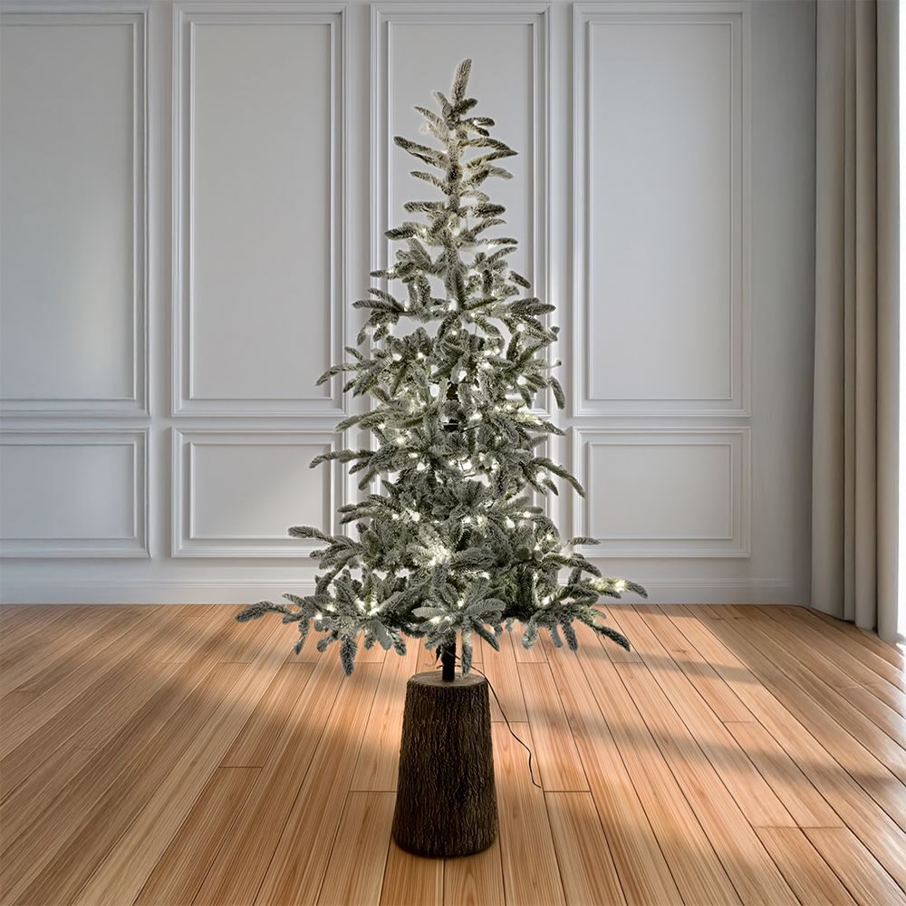 ΔΕΝΔΡΟ PRE-LIT PRINCESS PINE 240EK ME 300 ΛΕΥΚΑ LED ΣΕ FIBER GLASS RESIN ΒΑΣΗ