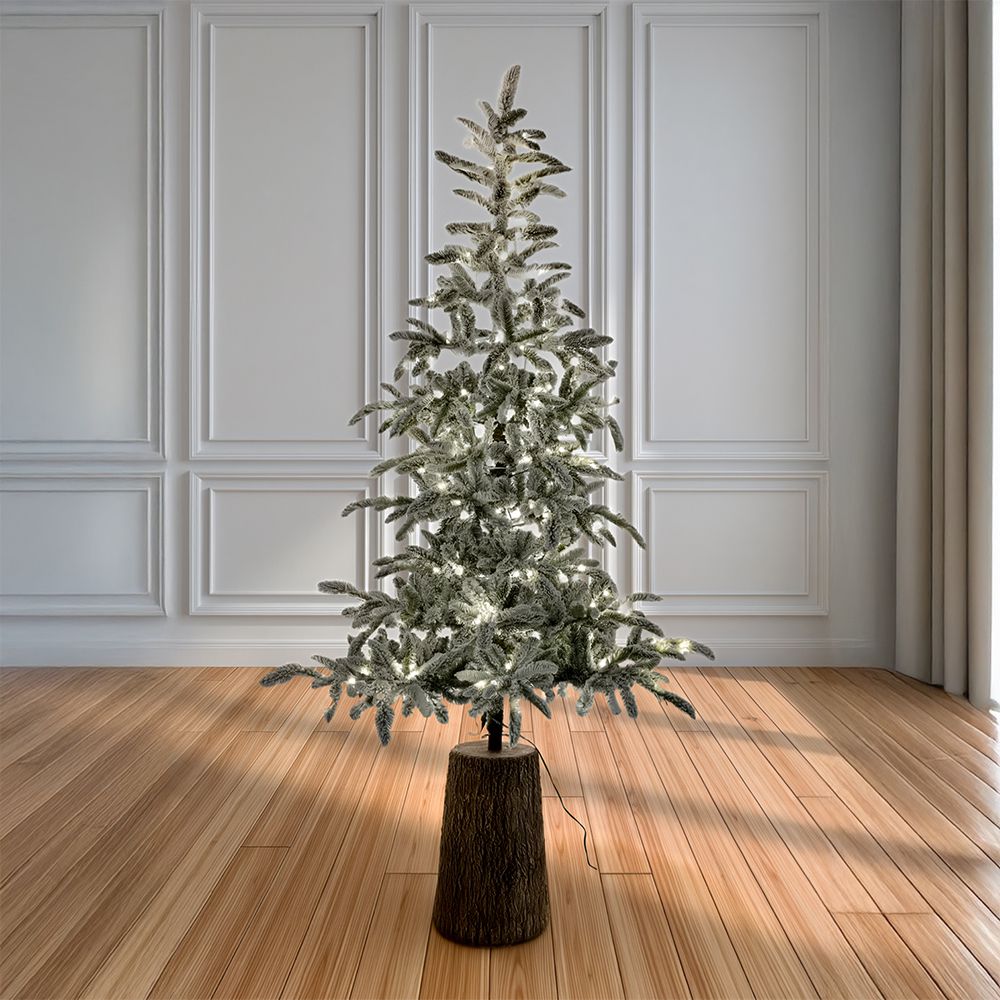 ΔΕΝΔΡΟ PRE-LIT PRINCESS PINE 240EK ME 300 ΛΕΥΚΑ LED ΣΕ FIBER GLASS RESIN ΒΑΣΗ