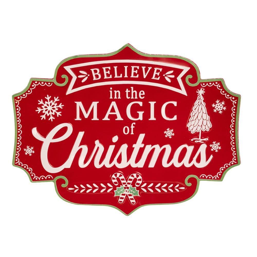 ΚΟΚΚΙΝΗ ΜΕΤΑΛΛΙΚΗ ΤΑΜΠΕΛΑ MAGIC CHRISTMAS 61X46EK