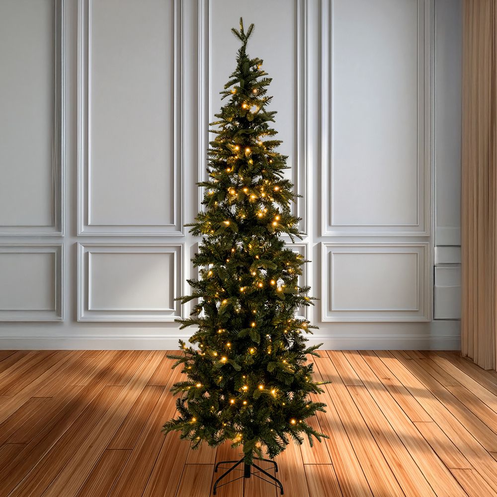ΔΕΝΔΡΟ PRE-LIT SLIM ALPINE 240EK ΜΕ 400 LED ΘΕΡΜΟ ΛΕΥΚΟ