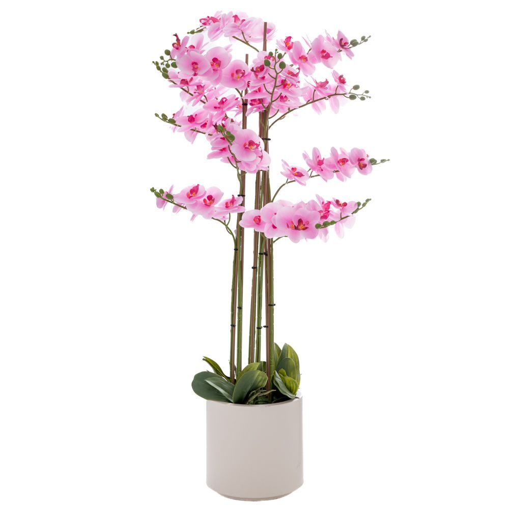 ΡΟΖ ΟΡΧΙΔΕΑ PHALAENOPSIS ΣΕ ΕΚΡΟΥ ΚΕΡΑΜΙΚΟ ΚΑΣΠΩ 127ΕΚ