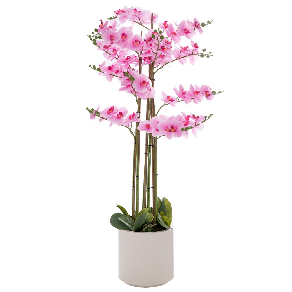 ΡΟΖ ΟΡΧΙΔΕΑ PHALAENOPSIS ΣΕ ΕΚΡΟΥ ΚΕΡΑΜΙΚΟ ΚΑΣΠΩ 127ΕΚ