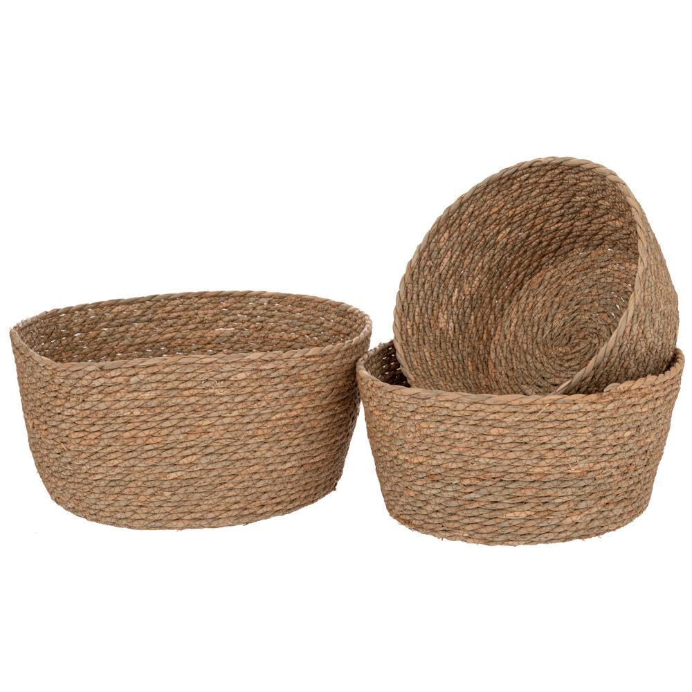 ΣΕΤ 3 ΠΑΝΕΡΙΑ ΦΥΣΙΚΟ WICKER Φ35Χ17 D30X15 X26X13EK