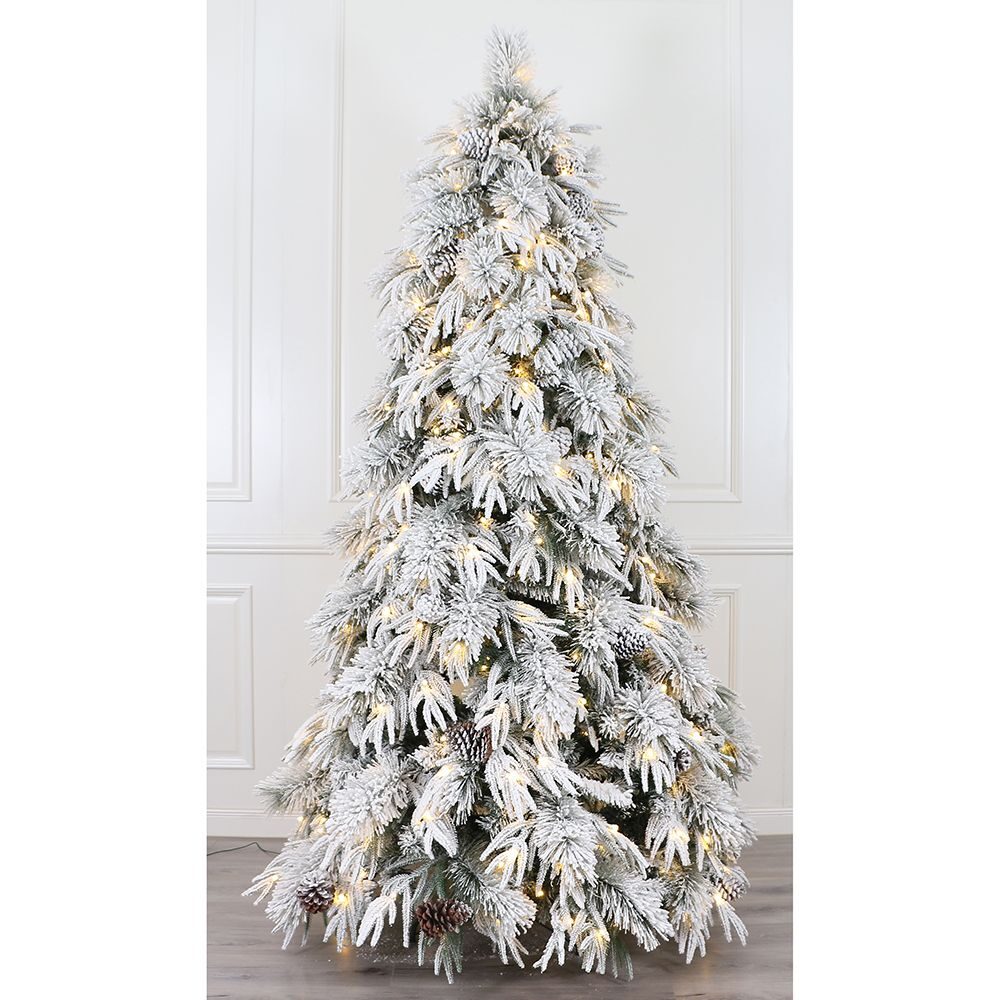ΔΕΝΤΡΟ PRE-LIT SNOWY WONDERLAND 210ΕΚ ΜΕ 350 LED ΛΕΥΚΑ ΖΕΣΤΑ ΛΑΜΠΑΚΙΑ 8 ΠΡΟΓ