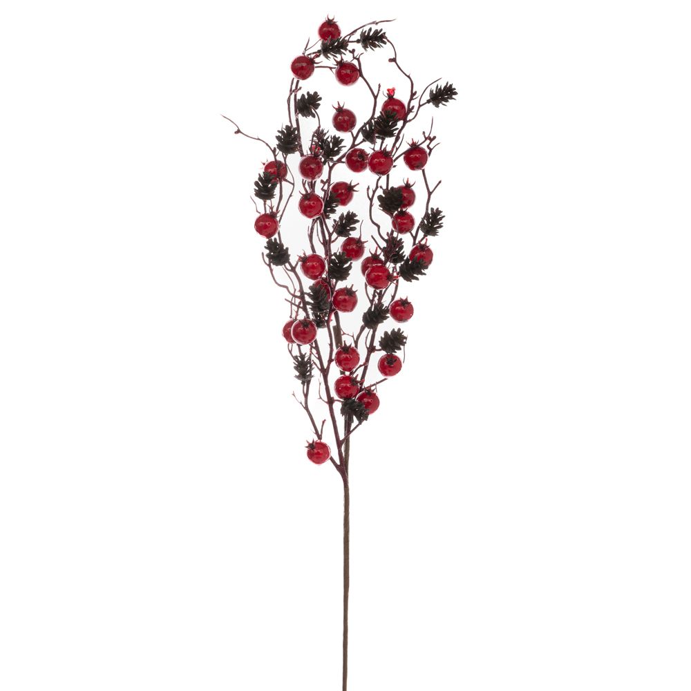 ΚΛΑΔΙ ΜΕ KOKKINA ΚΑΙ ΜΠΟΡΝΤΩ BERRIES ΚΑΙ ΚΟΥΚΟΥΝΑΡΙΑ 85 ΕΚ