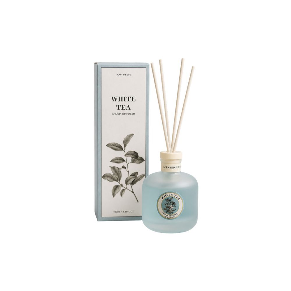 ΠΡΑΣΙΝΟ ΑΡΩΜΑΤΙΚΟ DIFFUSER 100ML WHITE TEA 7.5Χ7.5Χ22