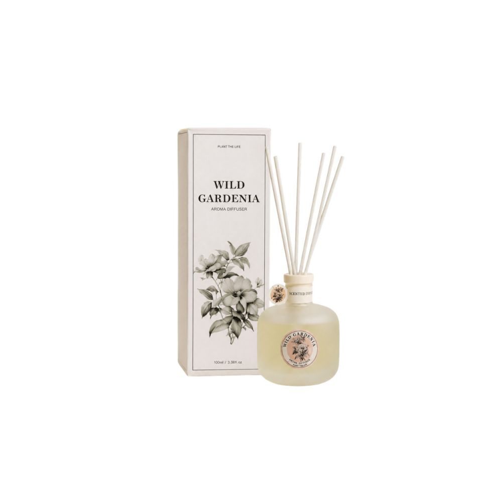 ΡΟΖ ΑΡΩΜΑΤΙΚΟ DIFFUSER 100ML WILD GARDENIA 7.5Χ7.5Χ22