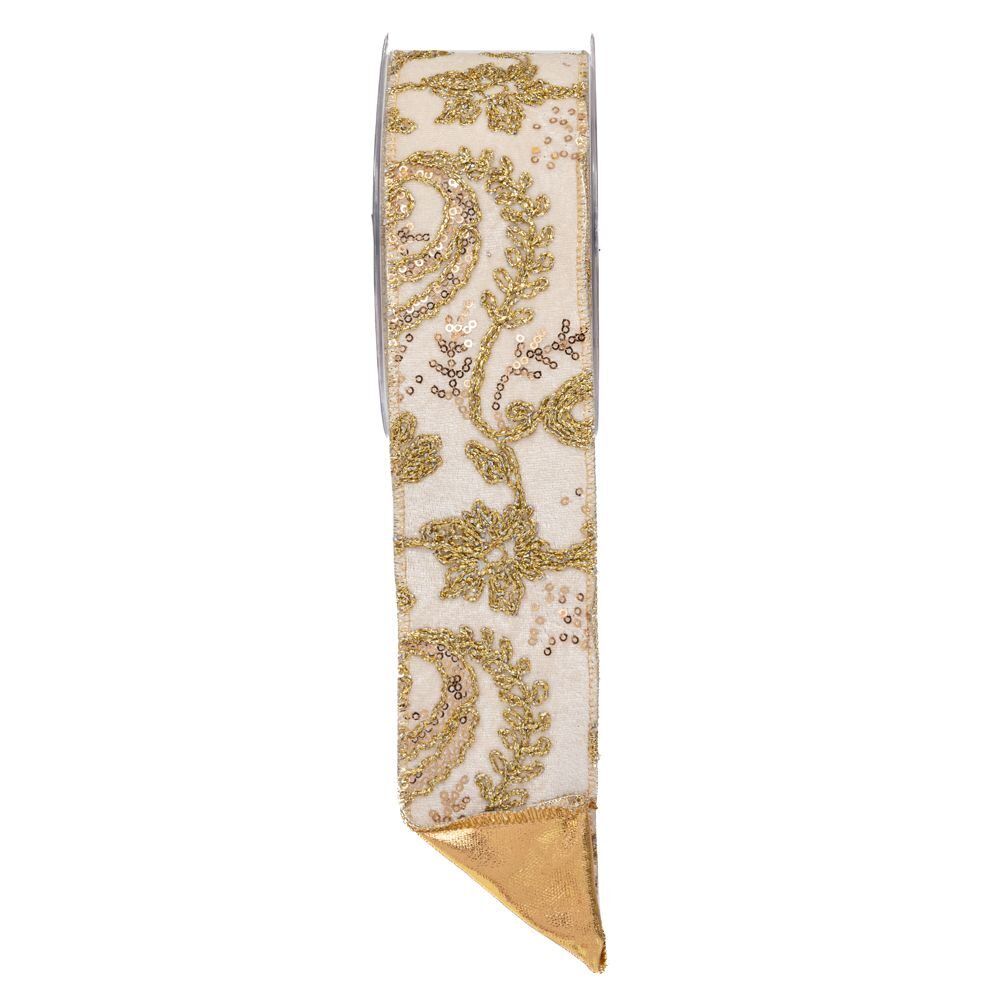 ΚΟΡΔ EMBROIDERY FOIL  LONETA 6.7cmX4.5m ΙΒΟΥΑΡ-ΧΡΥΣΟ