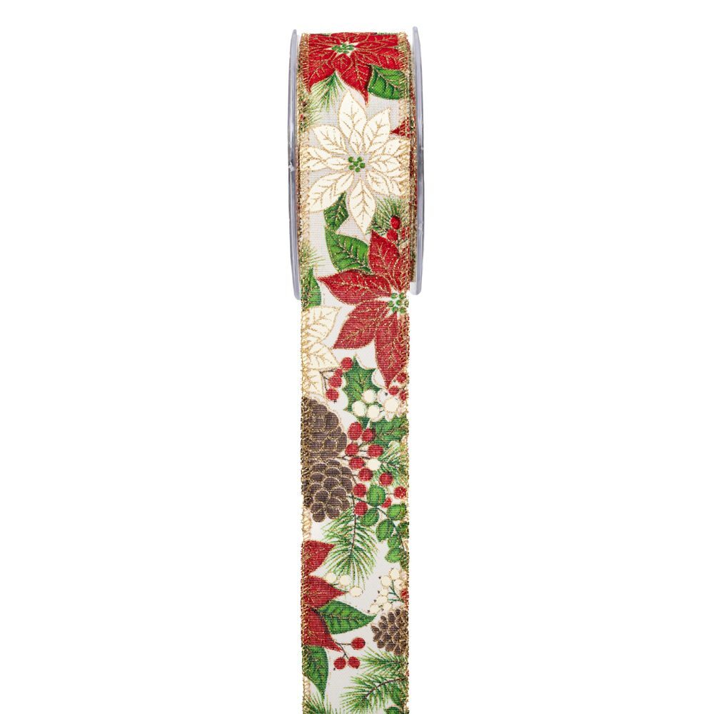 ΚΟΡΔ HOLLY SEASON  4,3CM X 9MM ΠΟΛΥΧΡΩΜΟ