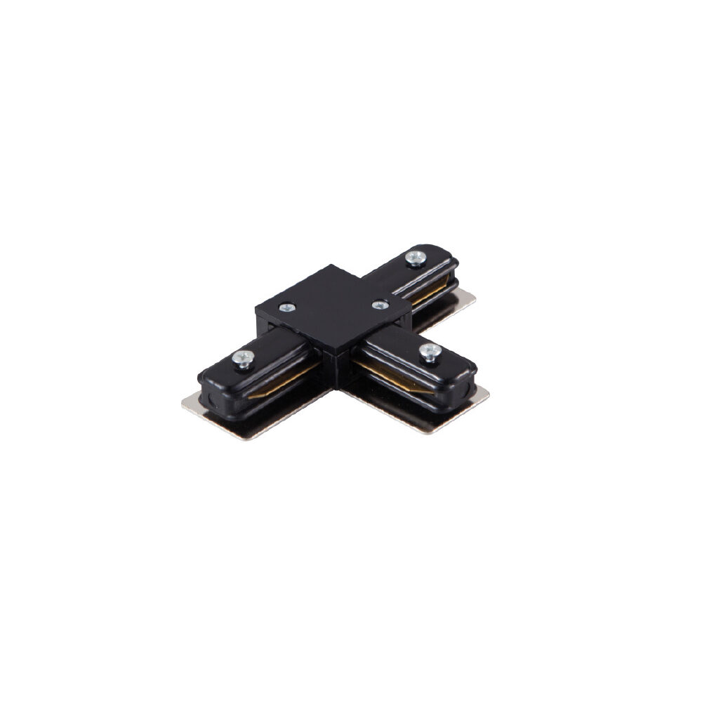 InLight Σύνδεσμος Τ Μαύρος Μονοφασικής Ράγας (TC1-030-BL)