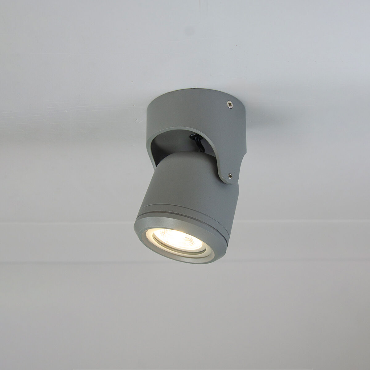 it-Lighting Crescent 1xGU10 Outdoor Spot Grey D:90x90x130mm (80206034)