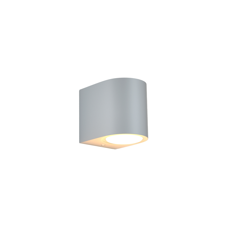 it-Lighting Powell 1xGU10 Outdoor Up or Down Wall Lamp Grey D:9cmx8cm (80200234)