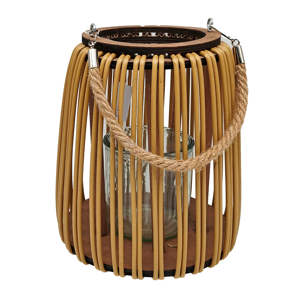 ΦΑΝΑΡΙ ΔΙΑΚΟΣΜΗΤΙΚΟ RATTAN Φ25Χ31cm
