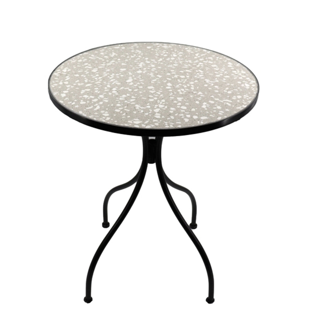 DOTS ΤΡΑΠΕΖΙ ΚΕΡΑΜΙΚΟ ΣΤΡΟΓΓΥΛΟ Φ60x75cm