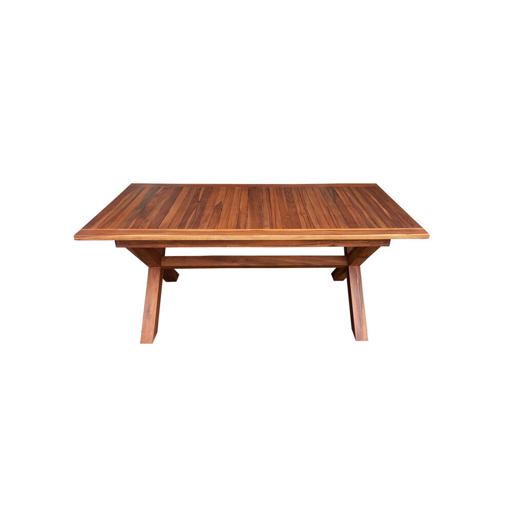 CROSS LEG ΤΡΑΠΕΖΙ ΣΤΑΘΕΡΟ ΤΕΑΚ OIL FINISH 180Χ90Χ75cm