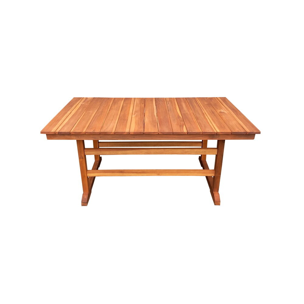SUMMER  ΤΡΑΠΕΖΙ ΣΤΑΘΕΡΟ ΤΕΑΚ OIL FINISH 160Χ90Χ75cm