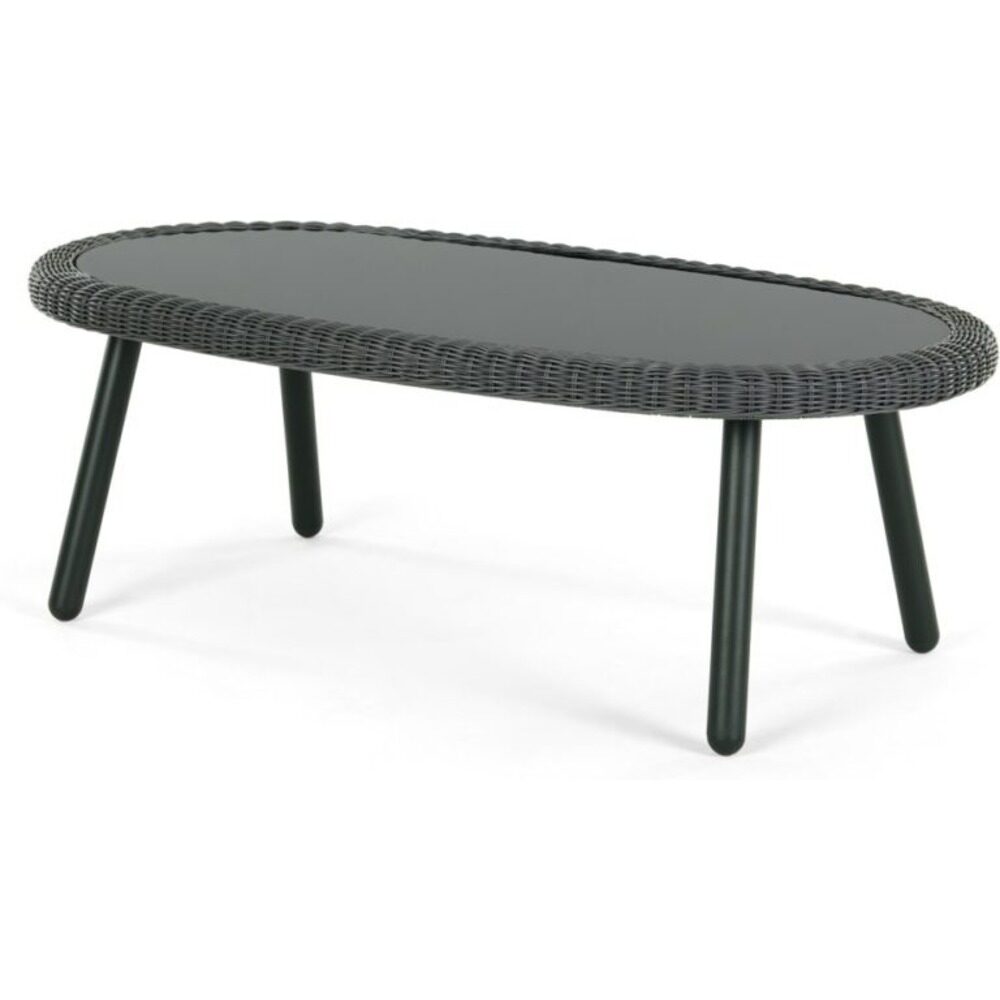 JONAH ΤΡΑΠΕΖΑΚΙ ΣΑΛΟΝΙΟΥ ΑΝΘΡΑΚΙ RATTAN 100Χ52Χ37cm