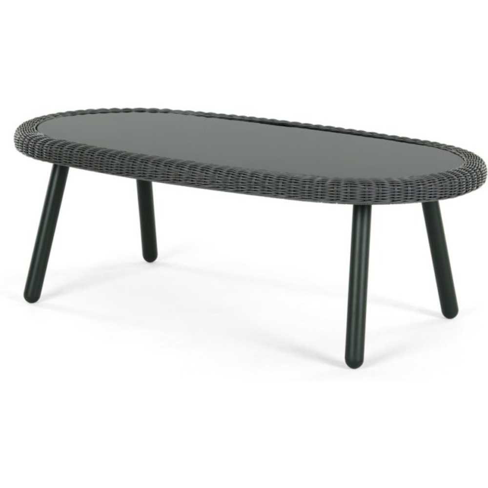 JONAH ΤΡΑΠΕΖΑΚΙ ΣΑΛΟΝΙΟΥ ΑΝΘΡΑΚΙ RATTAN 100Χ52Χ37cm