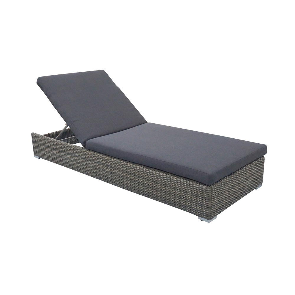 SAMA ΞΑΠΛΩΣΤΡΑ RATTAN ΓΚΡΙ 202Χ77Χ28cm
