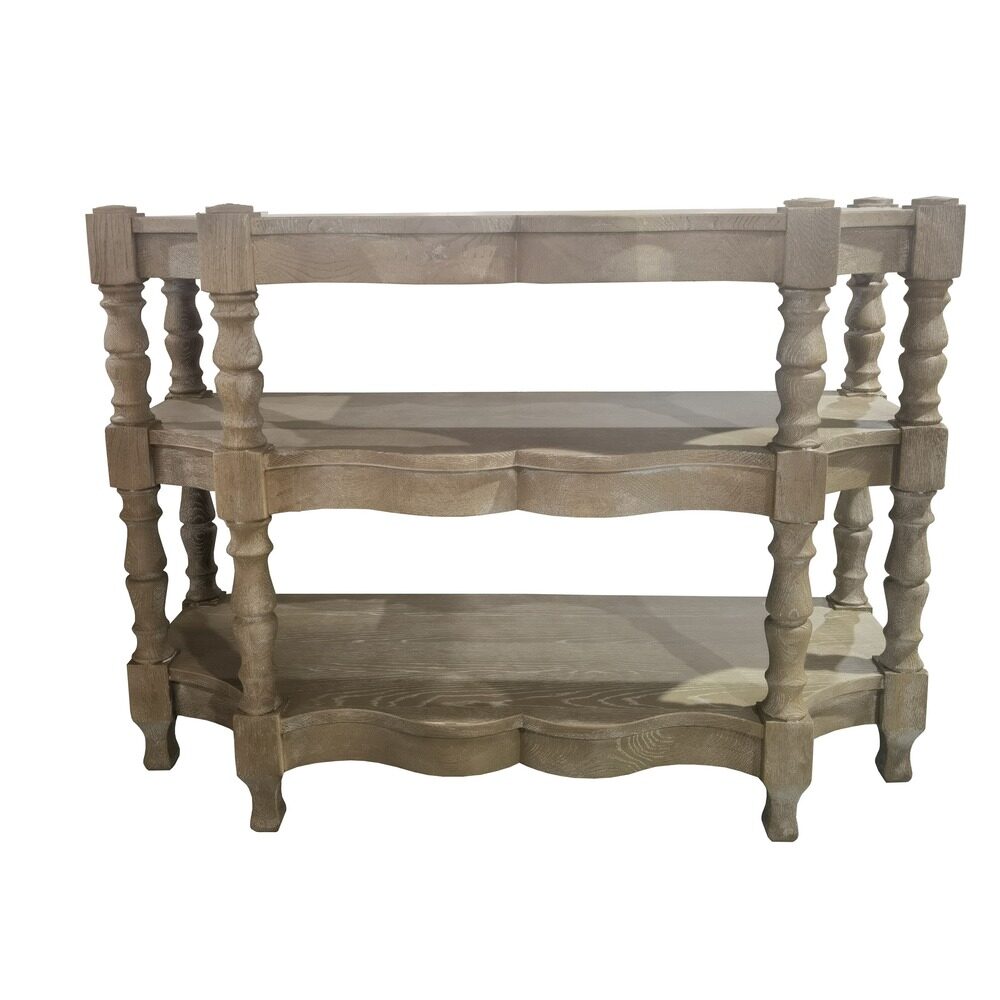 ΚΟΝΣΟΛΑ  ΔΡΥΙΝΗ ΓΚΡΙ ΑΝΤΙΚΕ 113X45X82cm