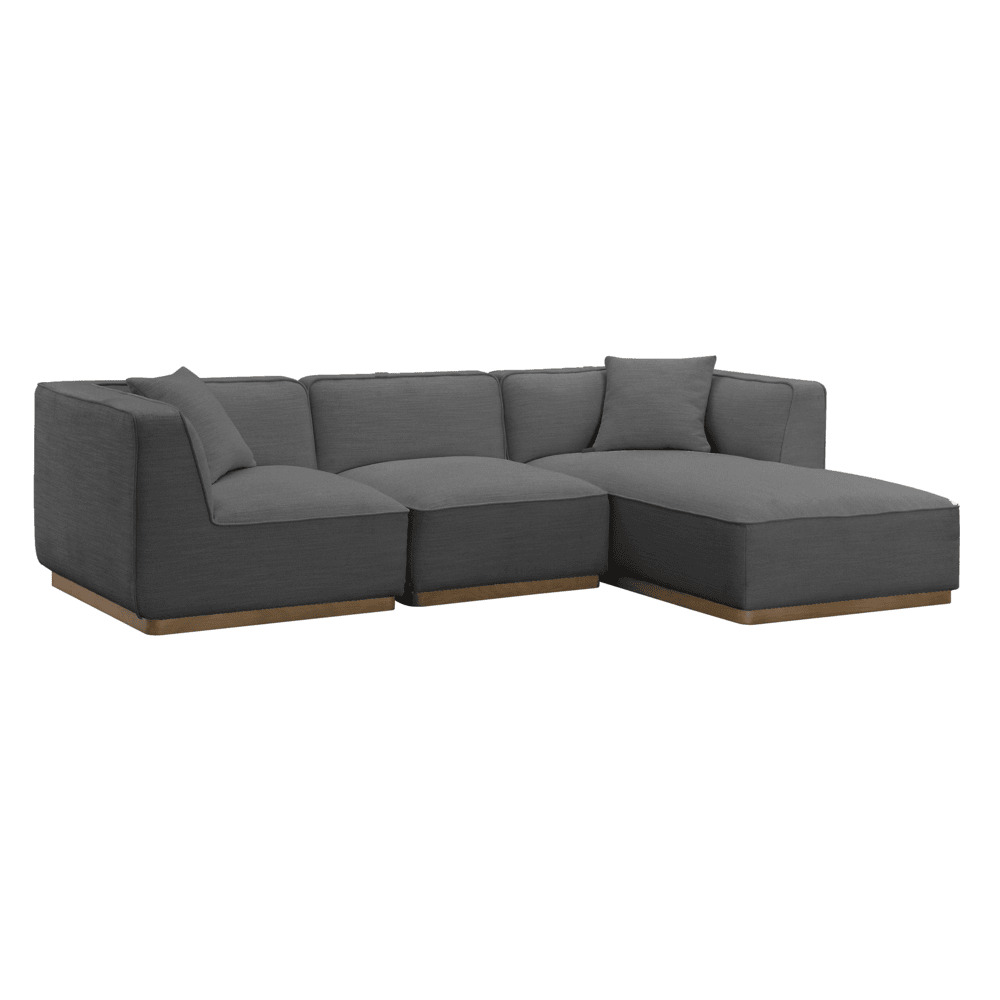 ΚΑΝΑΠΕΣ ΓΩΝΙΑ (ΔΕΞΙΑ) ΑΝΘΡΑΚΙ ΧΡΩΜΑ 181/171x98/71x72cm