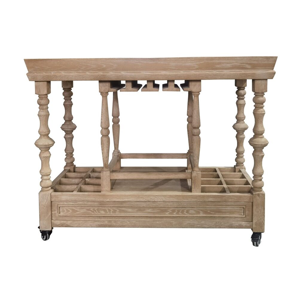 ΤΡΟΛΕΥ ΜΕ ΡΟΔΕΣ ΔΡΥΙΝΟ ΑΝΤΙΚΕ 120x50x88cm
