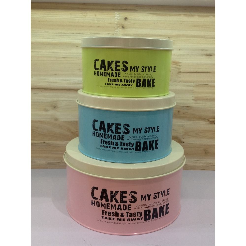 CAKES ΣΕΤ ΚΟΥΤΙΑ 3τμχ ΣΤΡΟΓΓΥΛΑ ΜΕΤΑΛΛΙΚΑ