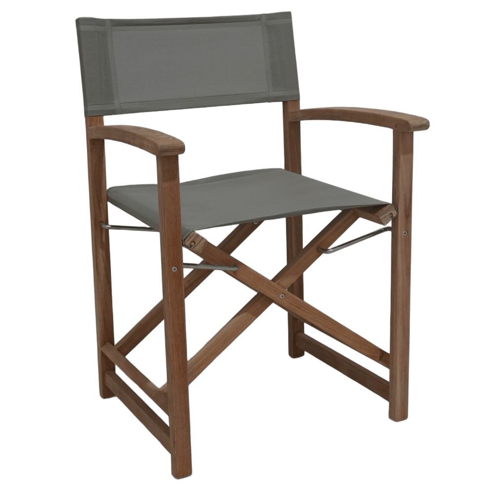 DOPO ΠΟΛΥΘΡΟΝΑ ΣΚΗΝΟΘΕΤΗ TAUPE TEXTILINE -ΞΥΛΟ TEAK 58x52x86cm