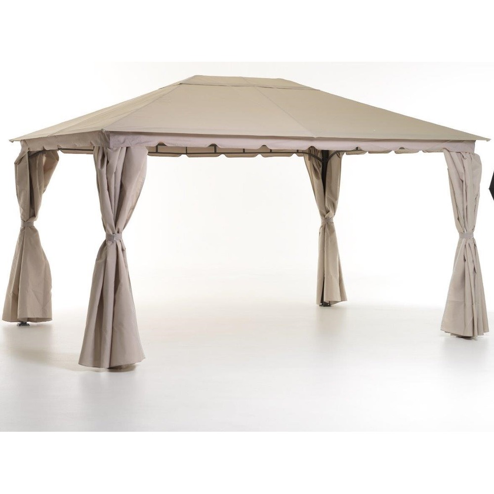 ROMA GAZEBO ΜΠΕΖ  ΜΕ ΚΟΥΡΤΙΝΕΣ 3Χ4Χ260cm