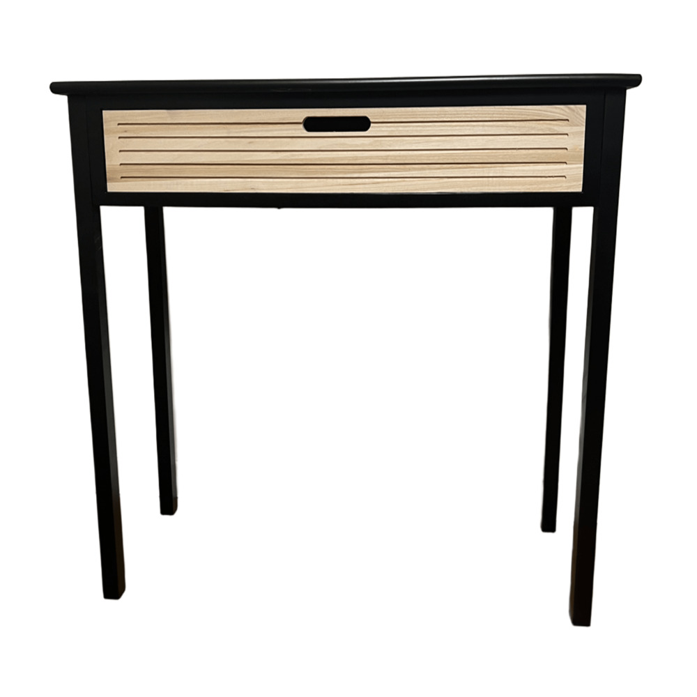 ΚΟΝΣΟΛΑ ΞΥΛΙΝΗ ΜΑΥΡΟ/ΦΥΣΙΚΟ  75X30Χ75cm