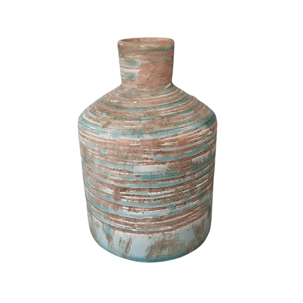 ΒΑΖΑΚΙ ΚΕΡΑΜΙΚΟ ΠΡΑΣΙΝΟ ΑΝΤΙΚΕ  Φ10Χ14,5cm
