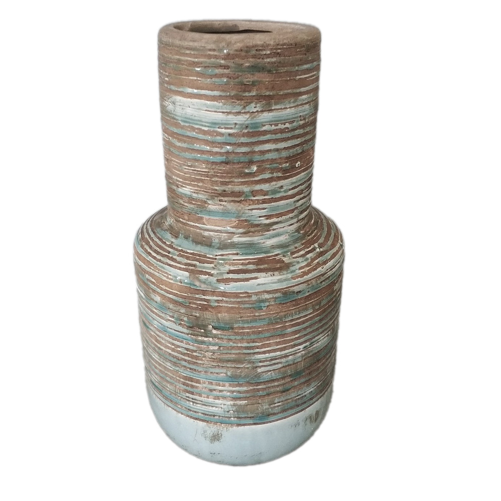 ΒΑΖΟ ΚΕΡΑΜΙΚΟ ΠΡΑΣΙΝΟ ΑΝΤΙΚΕ  Φ12,5Χ25,5cm