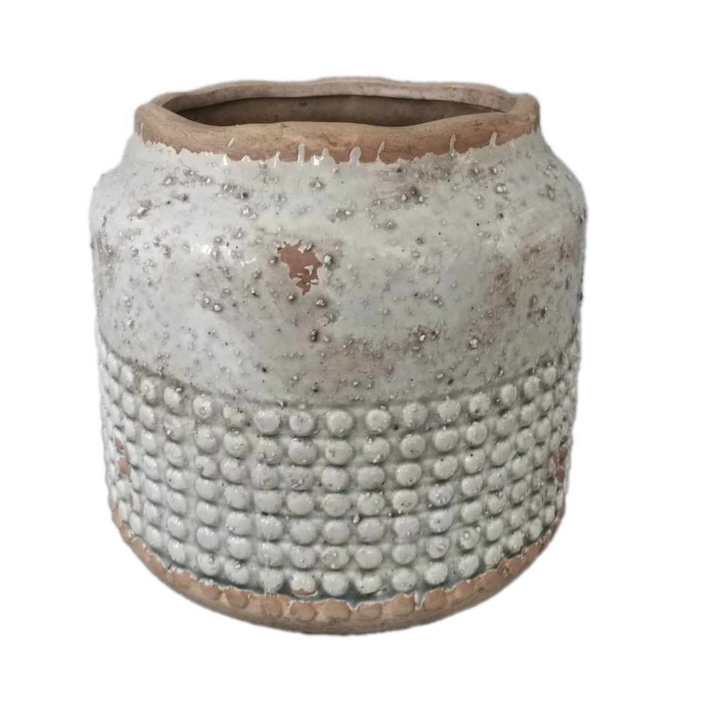 ΒΑΖΟ ΚΕΡΑΜΙΚΟ ΓΚΡΙ ΑΝΤΙΚΕ  Φ18Χ16cm