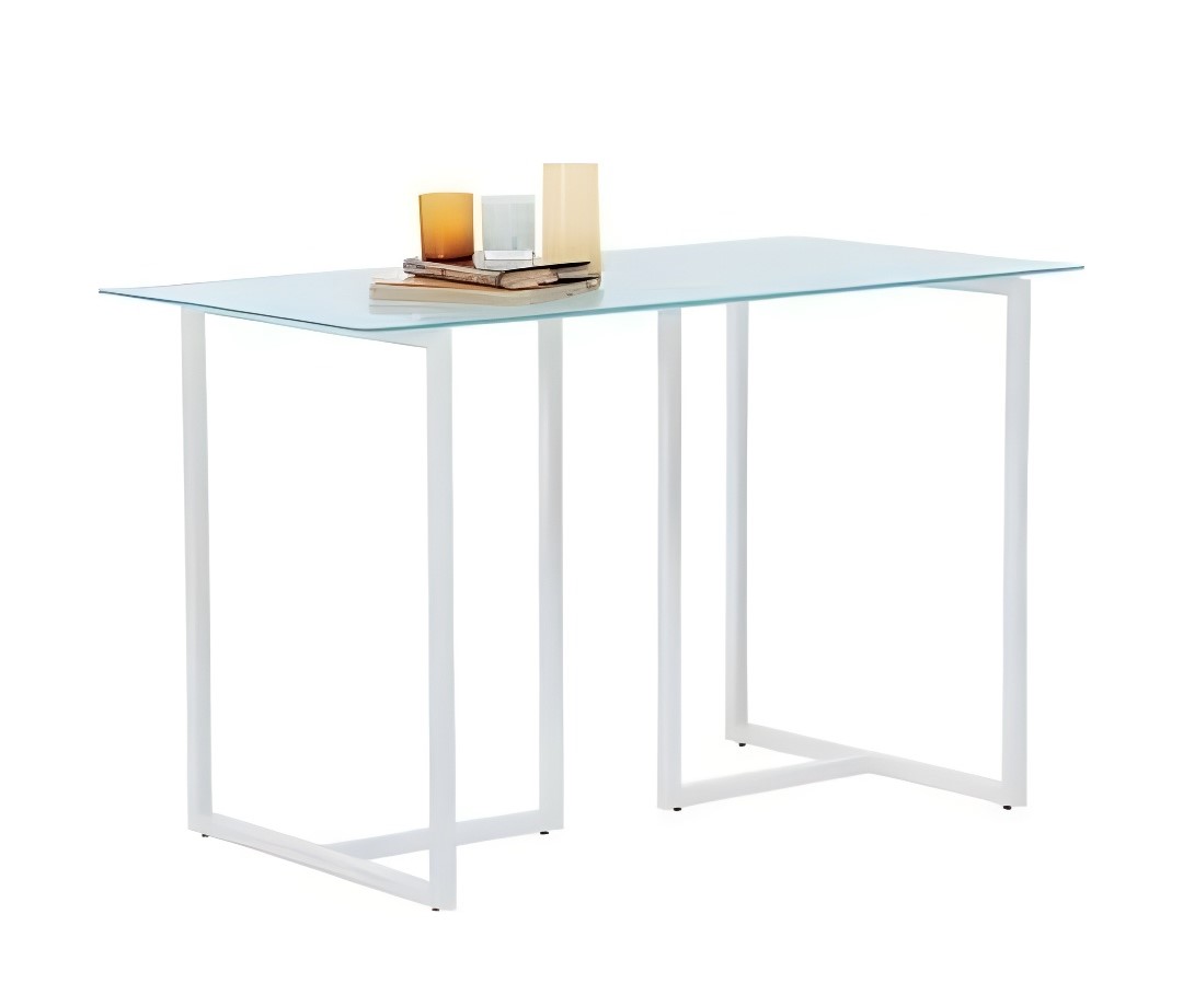TRENDY ΓΡΑΦΕΙΟ ΜΕΤΑΛΛΙΚΟ ΛΕΥΚΟ 120x60x74cm