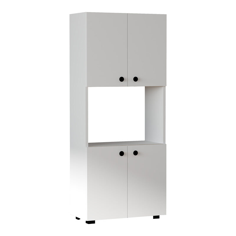 Στήλη Guzel pakoworld σε λευκή απόχρωση 60x31.4x140εκ