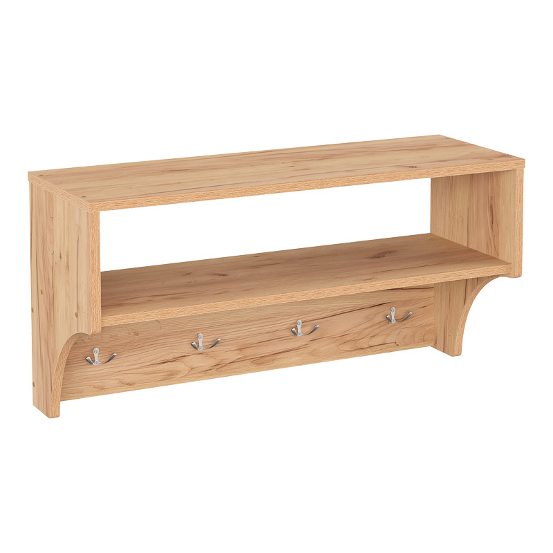 Κρεμάστρα Crosta pakoworld σε oak απόχρωση 80x28x40εκ