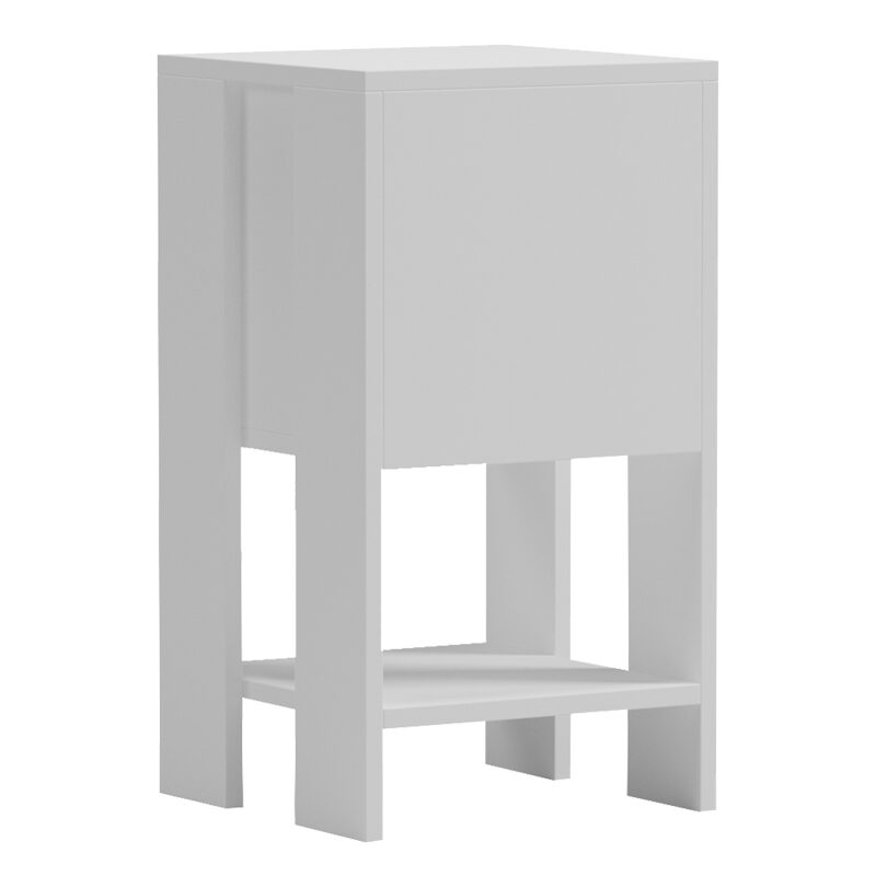 Κομοδίνο Reppo pakoworld λευκό 30x30x55εκ