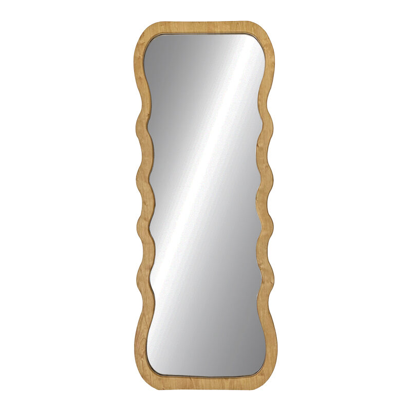 Καθρέπτης Zerbon pakoworld επιτοίχιος mdf σε φυσική απόχρωση 60x1.5x155εκ